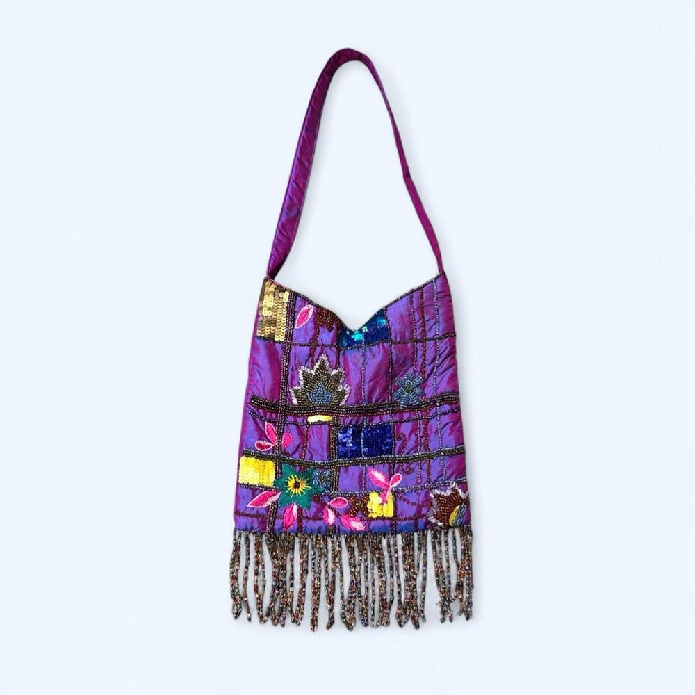 Fairy Purple Beaded Shoulder Bag by Milson & Louis!